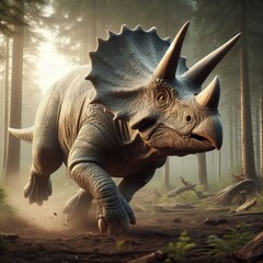 Wall Mural - Triceratops Running