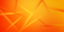 Yellow Orange Red Abstract Background For Design. Geometric Shapes. Triangles, Squares, Stripes, Lines. Color Gradient. Modern, Futuristic. Light Dark Shades. Web Banner.