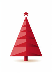 Wall Mural - Modern Graphic Christmas tree on a white background