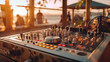 © didiksaputra - Dj console with beers and cocktails at the beach party