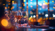 © redflower - A restaurant adorned with abstract bokeh lights