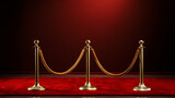 Fototapeta Boho - Golden star standing on the red carpet