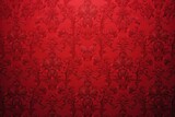 Fototapeta  - Red wallpaper with damask pattern, Generative AI
