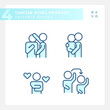 © IMG visuals icons - Pixel perfect blue icons set of psychology, editable thin line illustration.