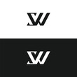 SW logo. S W design. White SW letter. SW, S W letter logo design. Initial letter SW linked circle uppercase monogram logo. S W letter logo vector design. 