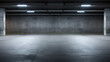 Underground Parking. Empty Space with Copy Space Background