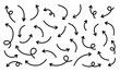 © Maxim Filitov - Thin curved arrows collection. Sketch arrows. Vector hand drawn arrows with curls, pointing different directions.