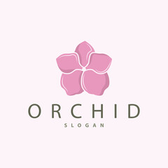  Orchid logo simple luxurious and elegant flower design for salon cosmetics spa beauty