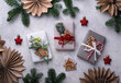 © Yulia Furman - Festive gift box with eco design. Christmas concept