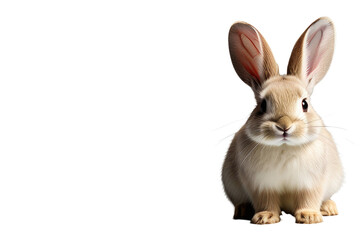 Wall Mural - a high quality stock photograph of a single bunny isolated on a white background