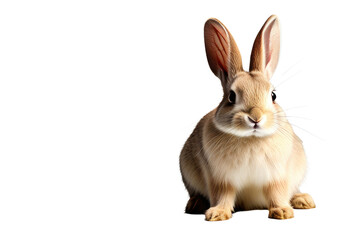 Wall Mural - a high quality stock photograph of a single bunny isolated on a white background