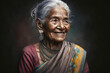 Portrait of a smiling elderly Indian woman