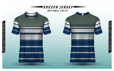 t-shirt sport design template, Soccer jersey mockup for football club. uniform front and back view.