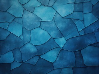 Wall Mural - Abstract background of dark blue, indigo color. Textured mosaic wall, the shape resembles bricks.