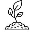 Plants on the ground icon