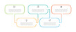 © Haris - Line connection shape with 5 step for infographic template vector