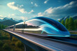 © Davivd - A concept design of a futuristic maglev train - utilizing magnetic levitation technology - representing the cutting-edge future of transportation and innovation.