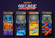 1980s Electronic Video Game Arcade Machines, 8 bit Shooter, Racing, Fighting Games