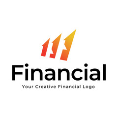 Wall Mural - Fundraising Financial And Accounting Logo Design. Financial Advisors Logo Vector Design Inspiration