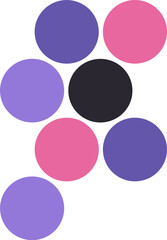 Wall Mural - Retro color dot circle pattern