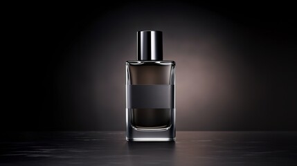 Masculine scent cologne bottle mockup