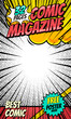 Retro magazine cover. Vintage comic book vector template. Book cover for comic cartoon magazine