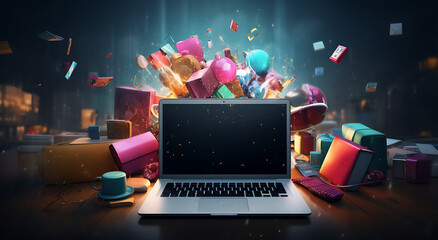 An Advertisement is shown for shopping for a laptop online