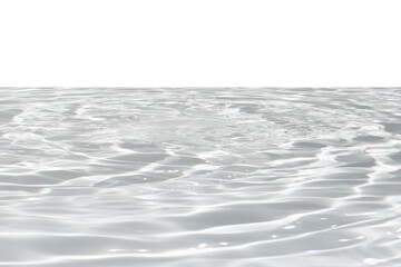 Wall Mural - White water with ripples on the surface. Defocus blurred transparent white colored clear calm water surface texture with splashes and bubbles. Water waves with shining pattern texture background.