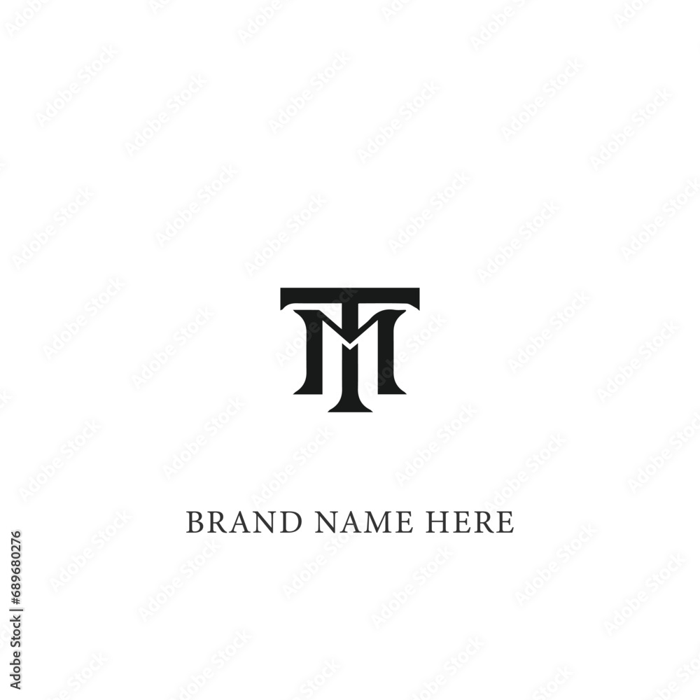 TM logo. T M design. White TM letter. TM, T M letter logo design. Initial letter TM linked circle uppercase monogram logo. T M letter logo vector design. 