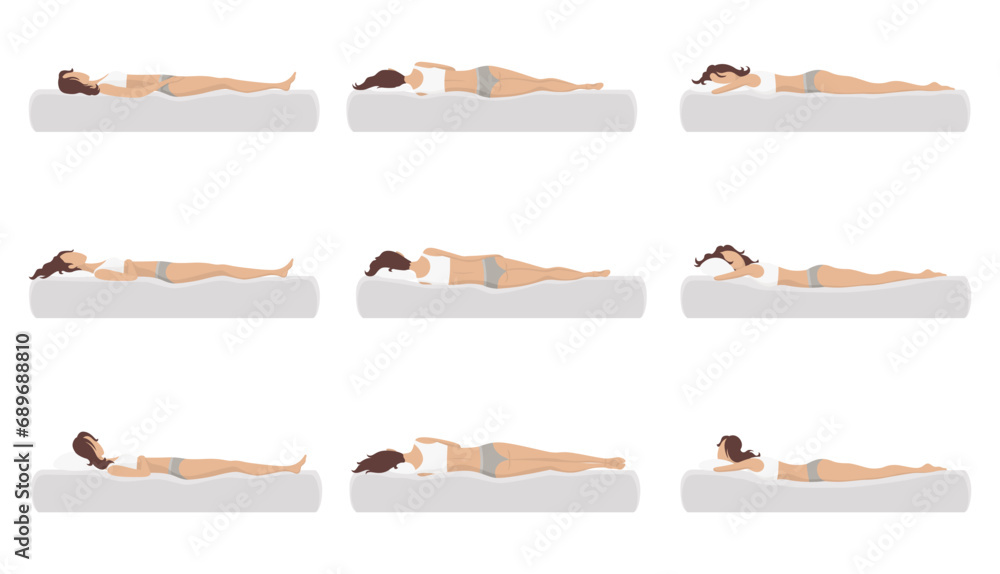 Natural Resting Position Correct and incorrect sleeping body posture. Healthy sleeping position ...