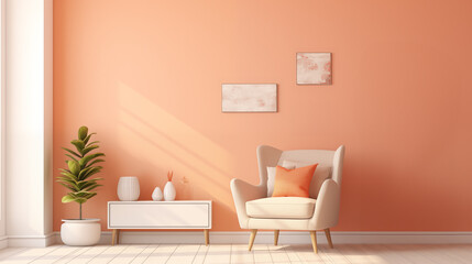 trendy  modern inerior designe in the 2024 color of the year