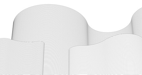 abstract architecture linear surface 3d