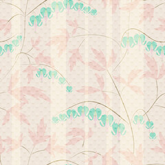 Wall Mural - Seamless floral pattern background flowers ornament wallpaper textile Illustration