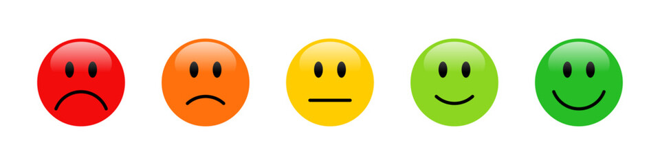 Wall Mural - smiley icon set
