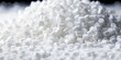 White Plastic Resin Pellets. Factory Manufactured PVC Granules for Thermoplastic Production. Ecology and Manufacturing Concepts