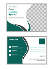 modern business post card vector design template