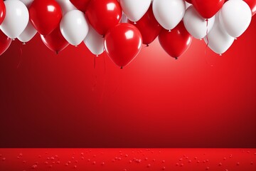 Wall Mural - Romantic valentines day banner with visually appealing composition and space for personalized text