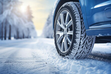 Transportation Ice Car Snow Wheel Winter Tire Cold Background Slippery Vehicle Road
