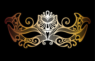 Wall Mural - Masquerade  mask. Carnival mask Isolated Vector