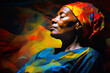 © Alina - Elegant senior African woman on a vibrant background