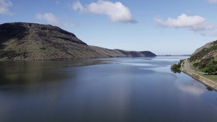 Wall Mural - Aerial view of lake in new zealand