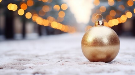 Poster - Christmas decorations on bokeh background. New Year concept. Copy space. with a blurred background