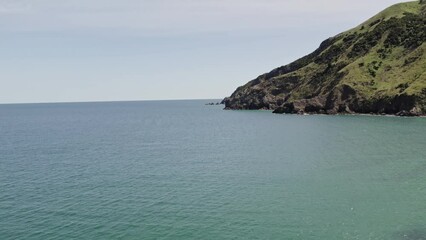 Sticker - Aerial view of the ocean in new zealand