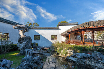 Sticker - Jiangnan garden architecture and courtyard in China