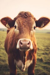 Canvas Print - a cow with tags in ears