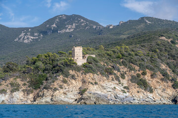 Wall Mural - old Cannelle tower, Argentario, Italy