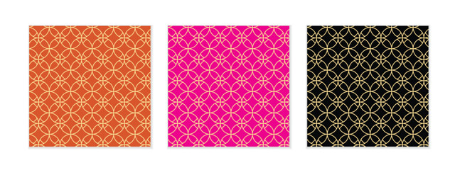 Wall Mural - abstract seamless set of geometric circle pattern vector perfect for banner poster.