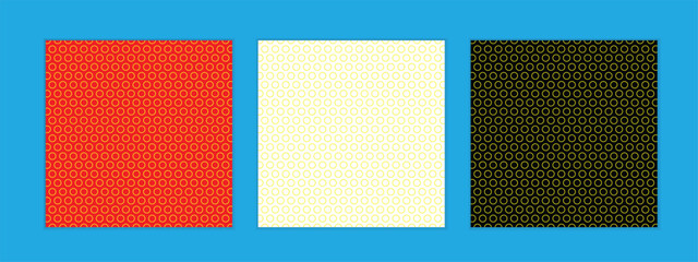 Canvas Print - abstract seamless geometric set of yellow circle dot pattern perfect for banner poster.