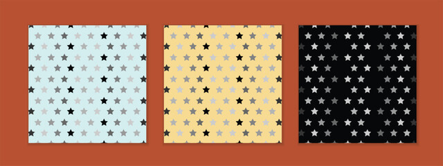 Wall Mural - abstract seamless geometric set of star pattern perfect for banner poster.