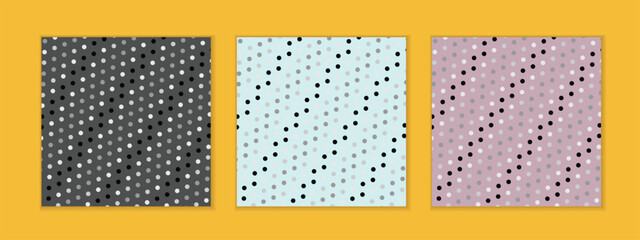 Wall Mural - abstract seamless geometric set of dot pattern perfect for banner poster.